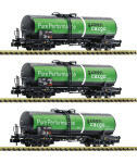 Fleischmann 825817 - N - 3-tlg. Kesselwagen-Set Zacns, SJ, Ep. VI